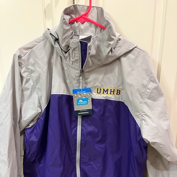 UMHB Men’s Columbia Rain Jacket - Picture 1 of 5